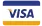 Visa logo with blue and gold horizontal stripes above the word 